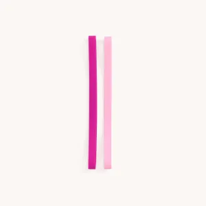 Large Stretchy Band Set - Blush & Raspberry