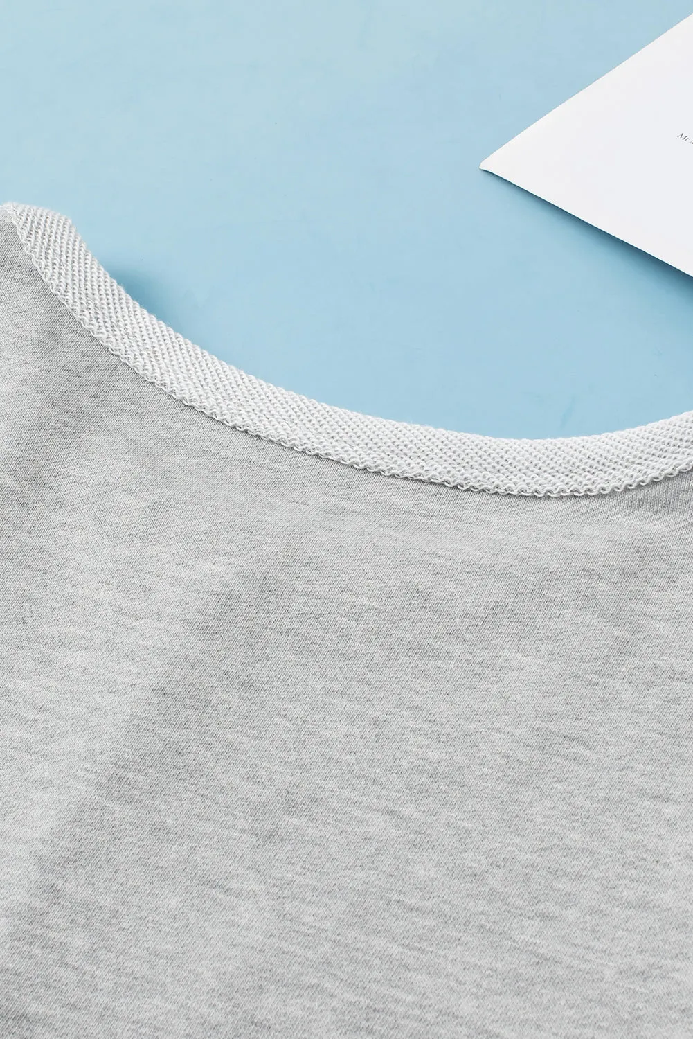 Laura Color Block Double Chest Pocket Boat Neck Top