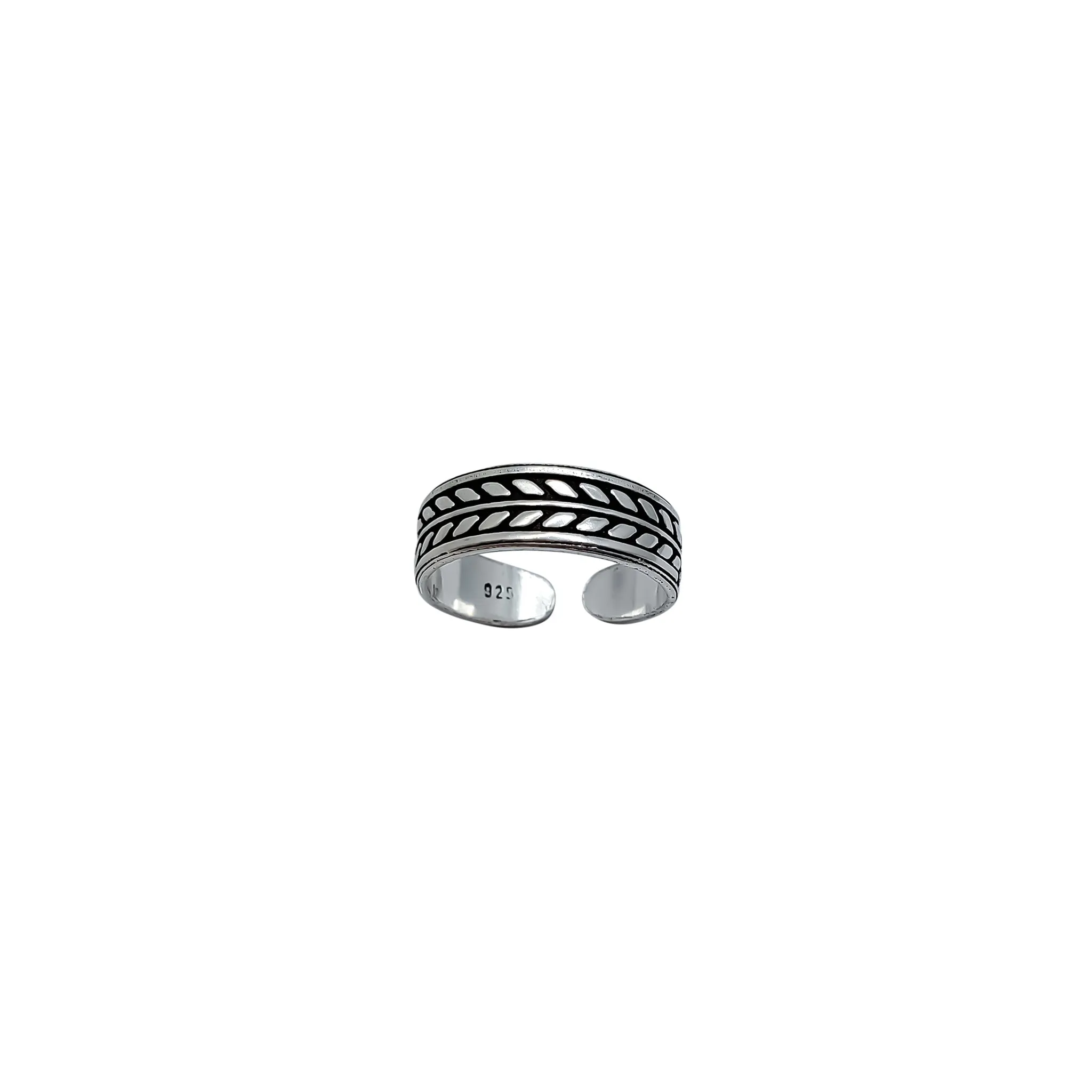 Leaf Branch Textured Toe Ring (14K)