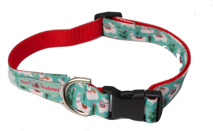 Llamas Teal Sport Collar 1.5"