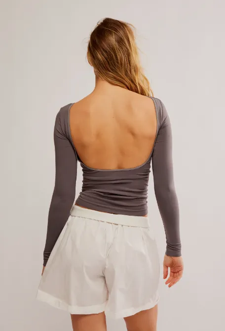 Low Back Seamless Longsleeve