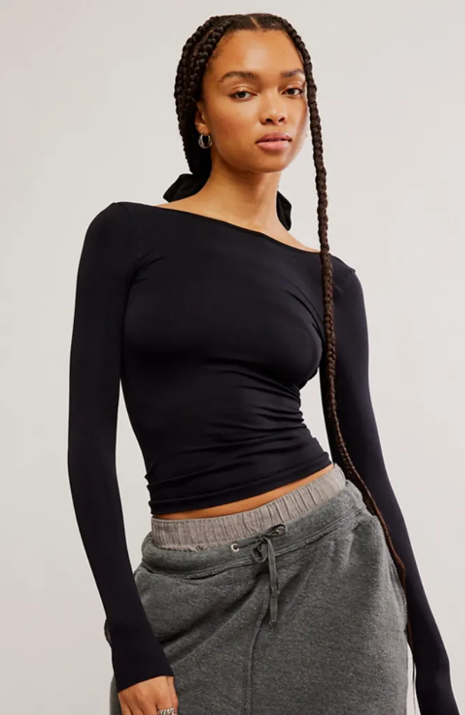 Low Back Seamless Longsleeve