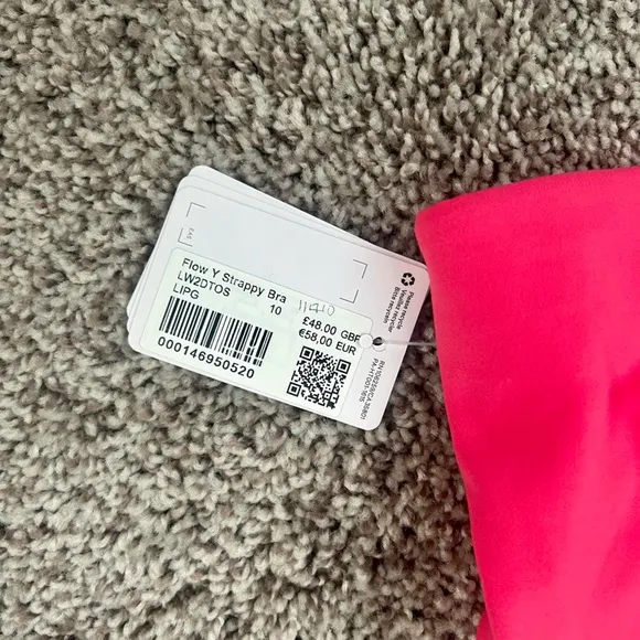 LULULEMON ATHLETICA Flow Y Strappy Bra Nulu Light Support, A–C Cups 10 LL-28