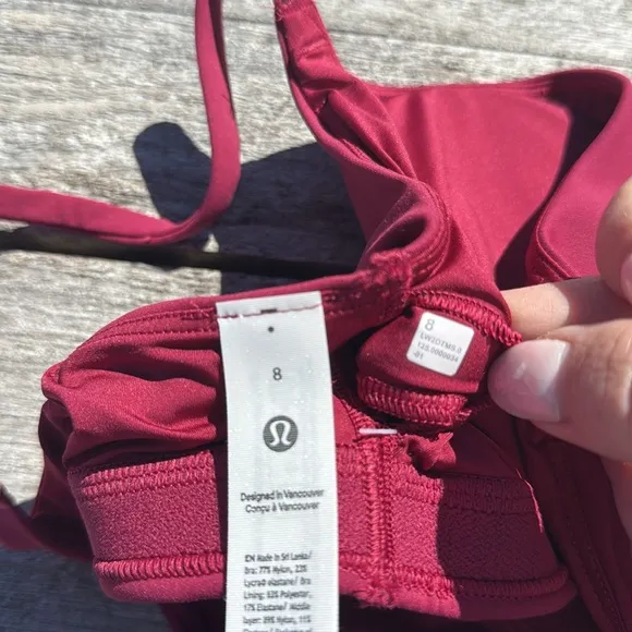 Lululemon Wunder Train Strappy Racer Bra Magenta Smoke Pink size 8 NWT