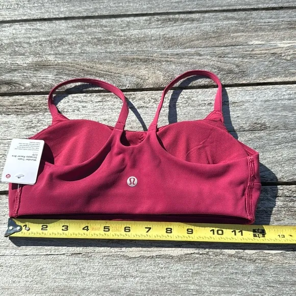 Lululemon Wunder Train Strappy Racer sports Bra Magenta Smoke Pink size 6 NWT