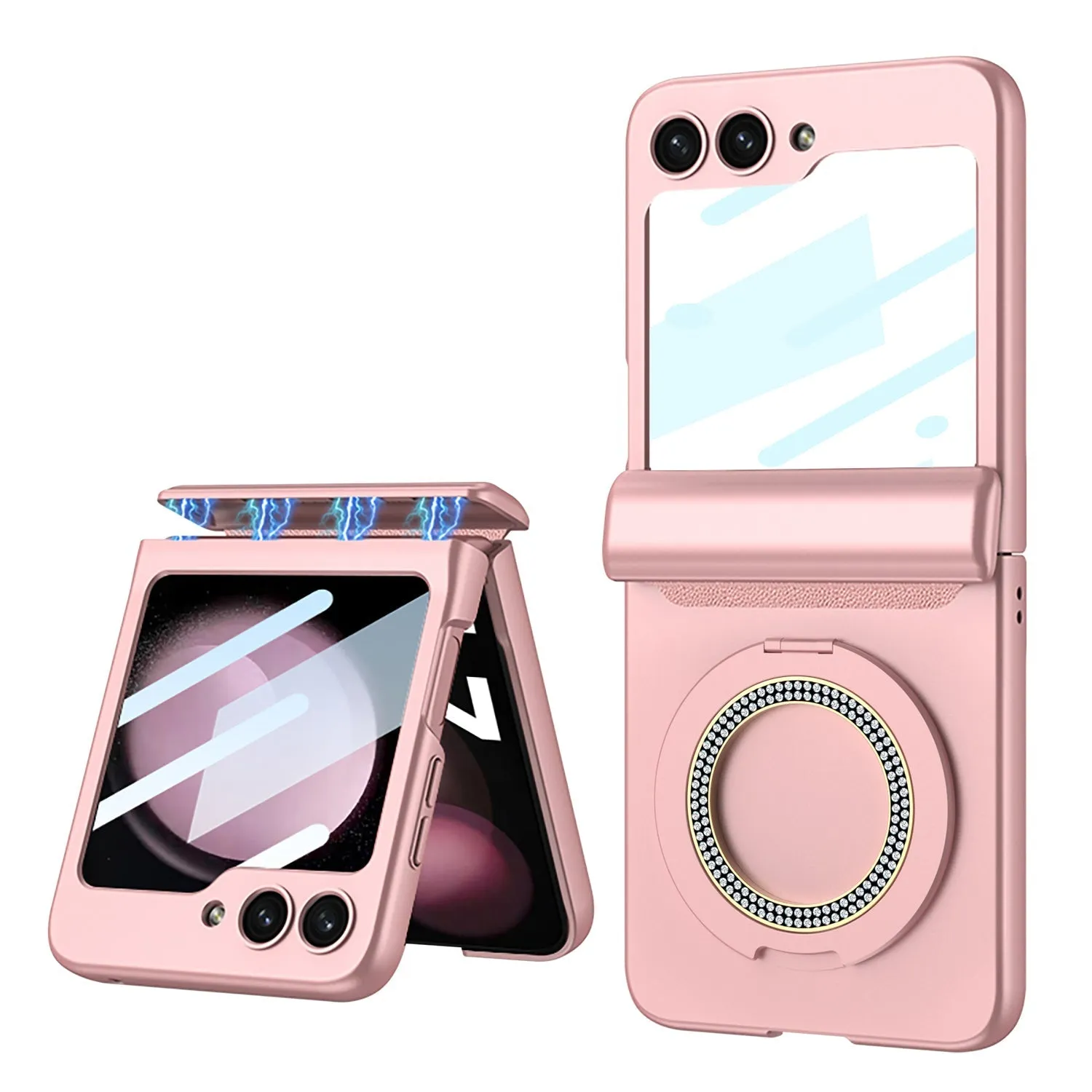 Magnetic Hinge Bracket All-included Shockproof Phone Case For Samsung Galaxy Flip 5/4/3