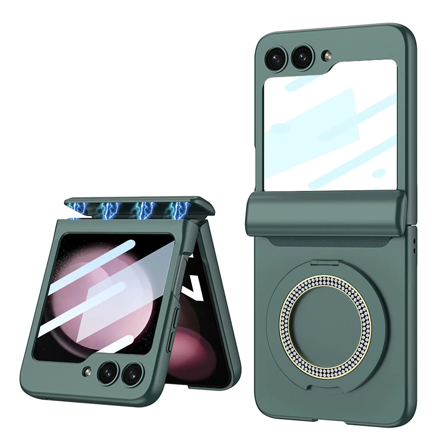 Magnetic Hinge Bracket All-included Shockproof Phone Case For Samsung Galaxy Flip 5/4/3