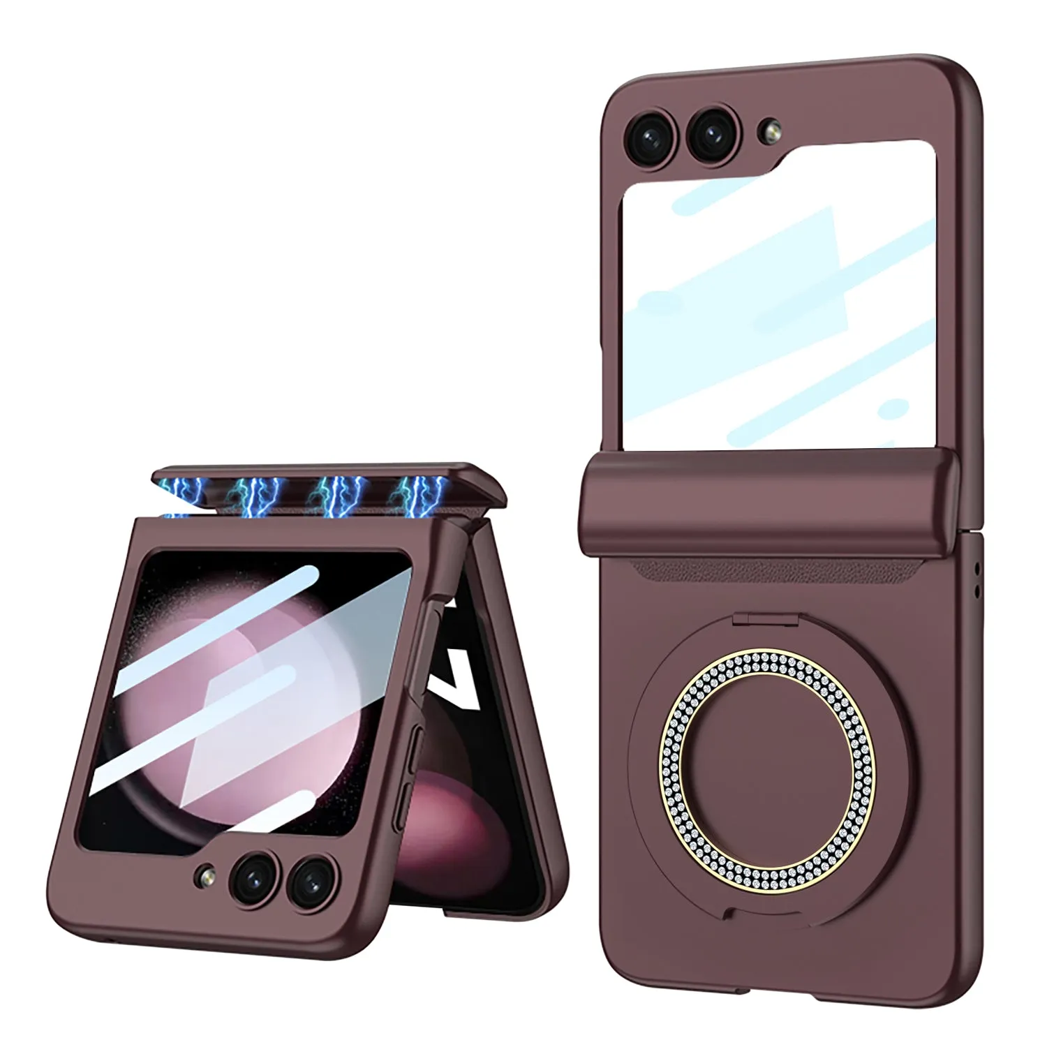 Magnetic Hinge Bracket All-included Shockproof Phone Case For Samsung Galaxy Flip 5/4/3
