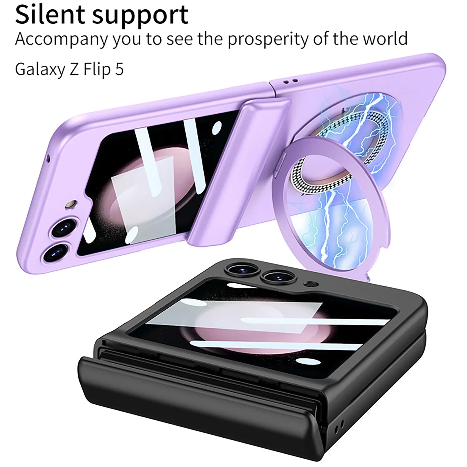 Magnetic Hinge Bracket All-included Shockproof Phone Case For Samsung Galaxy Flip 5/4/3