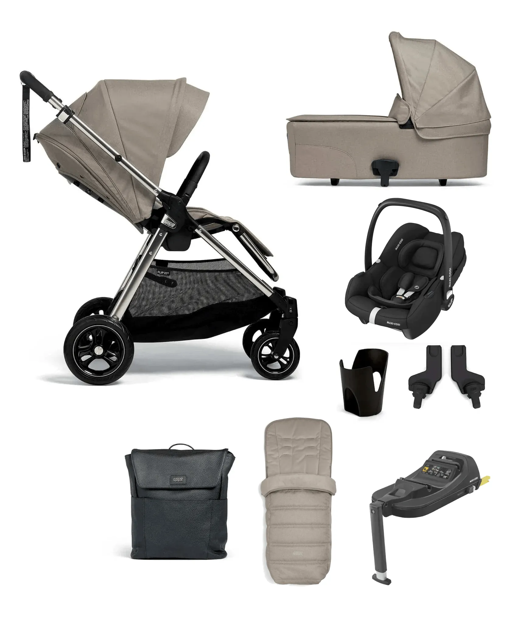 Mamas & Papas Flip XT3, Cabriofix i-Size Travel System - Fawn