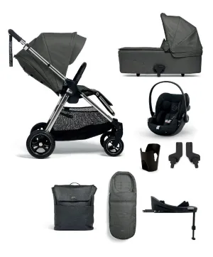 Mamas & Papas Flip XT3 Harbour Grey Essentials Kit with Cybex Cloud G Car Seat & Base