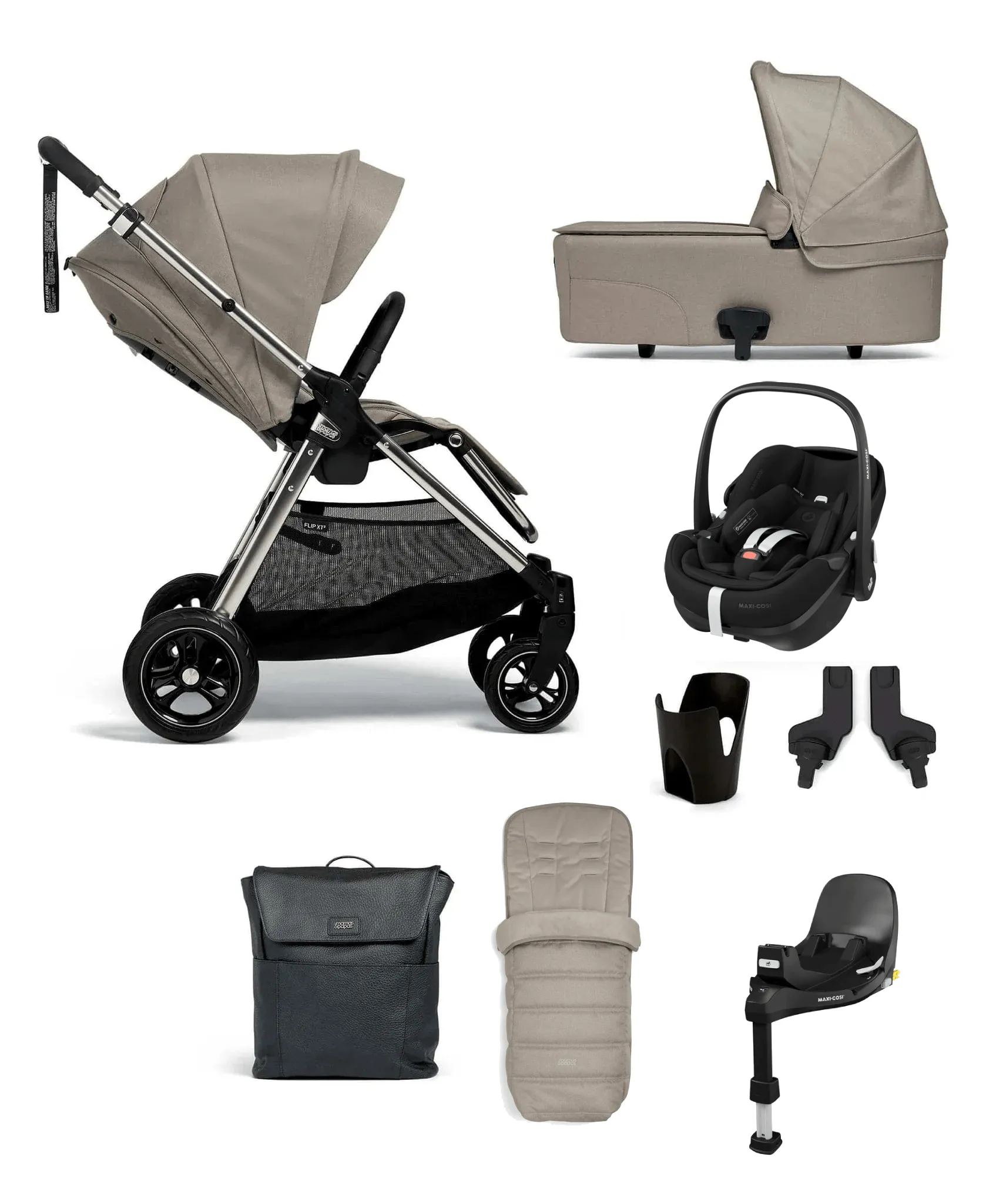 Mamas & Papas Flip XT3, Pebble 360 PRO 2 Travel System - Fawn