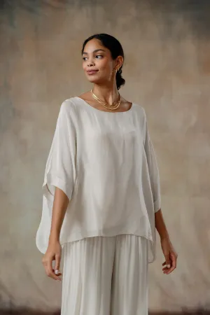 Martina Silk Top (Ecru)