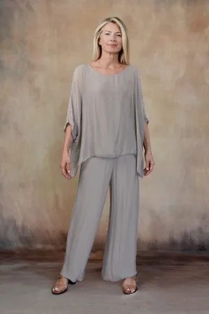 Martina Silk Top (Taupe)