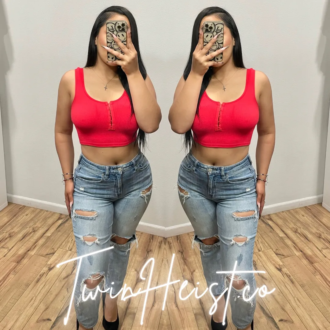 Meli Crop Tank (Red)