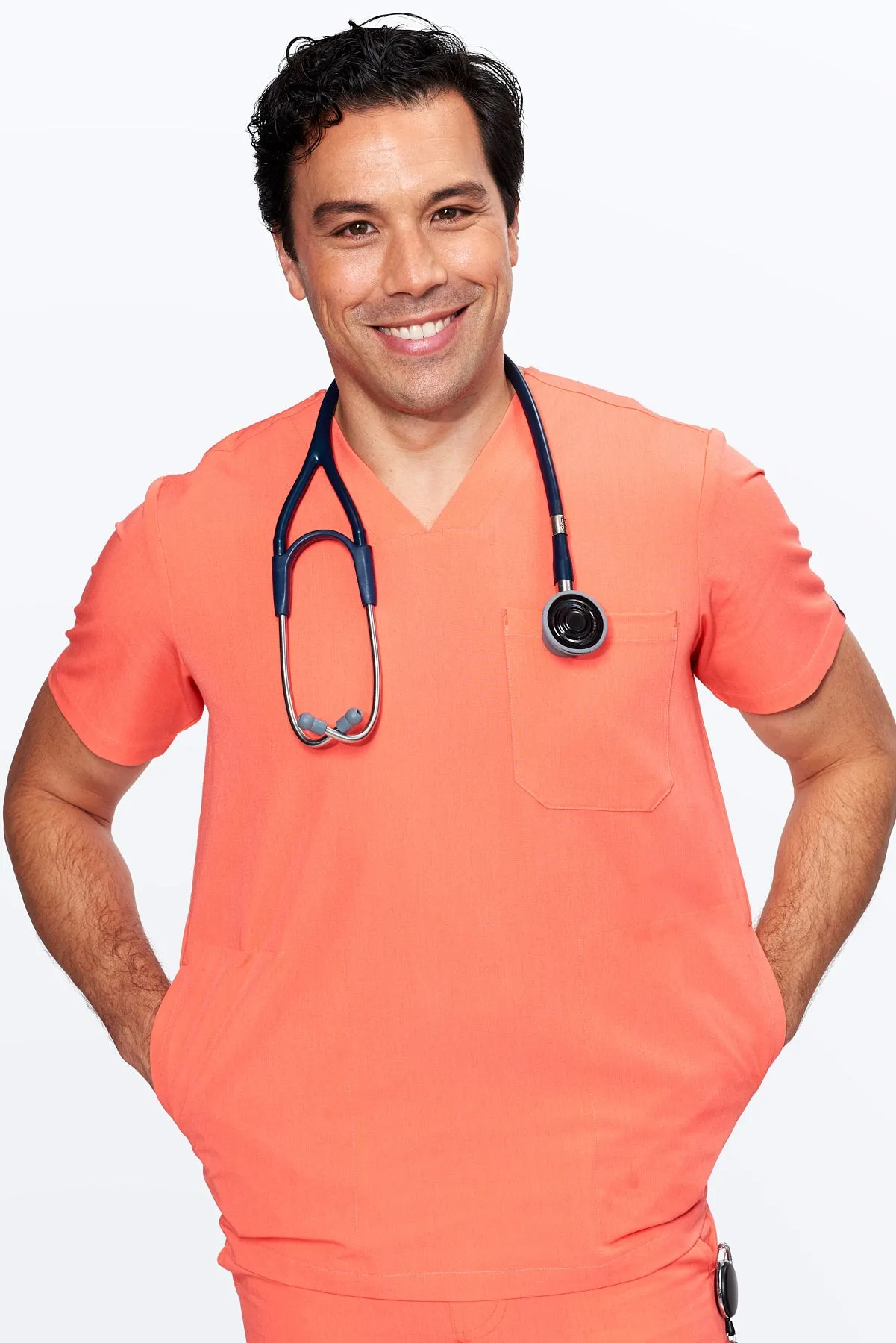Men's 3-Pocket Scrub Top