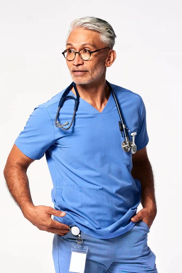 Men's 3-Pocket Scrub Top