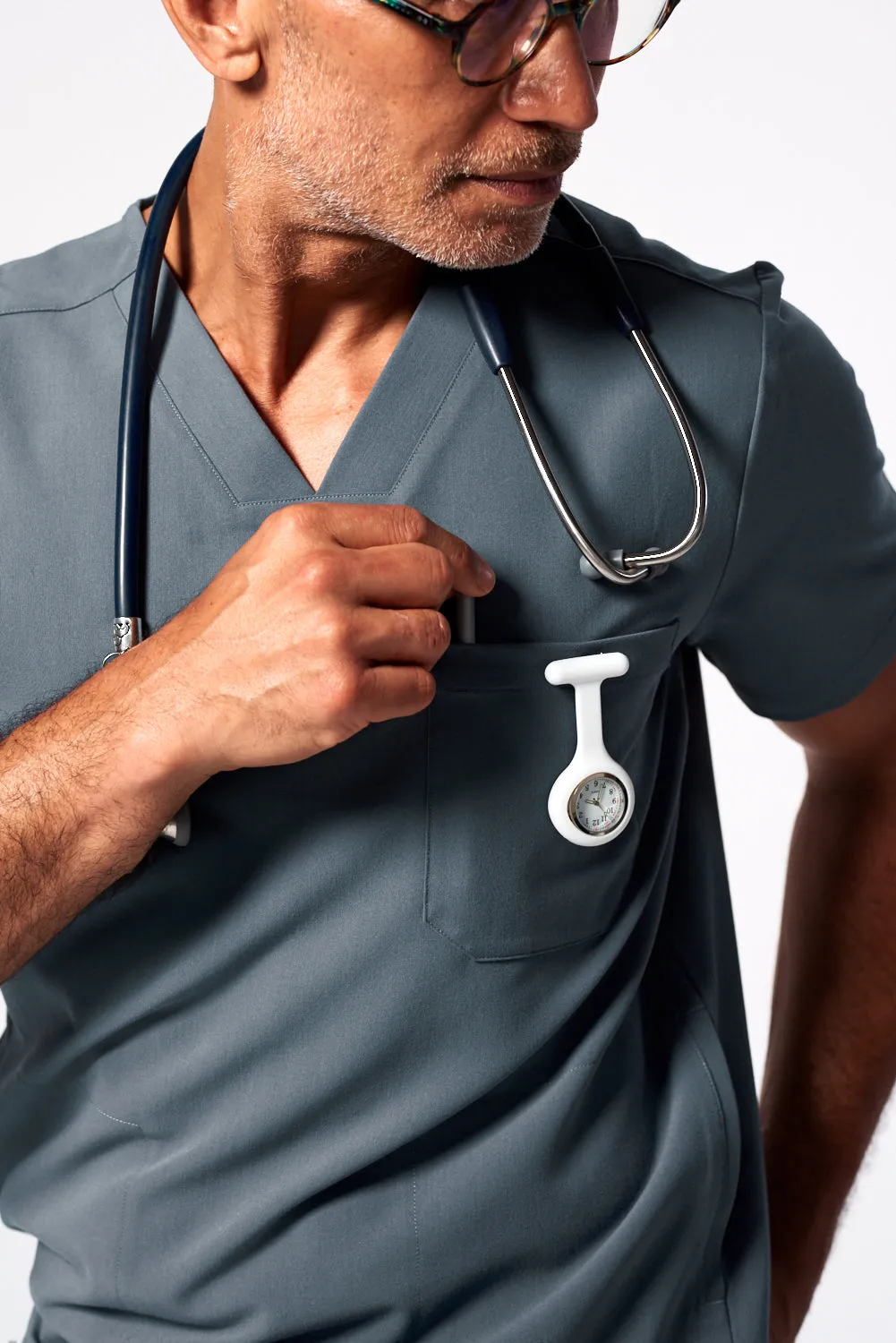 Men's 3-Pocket Scrub Top