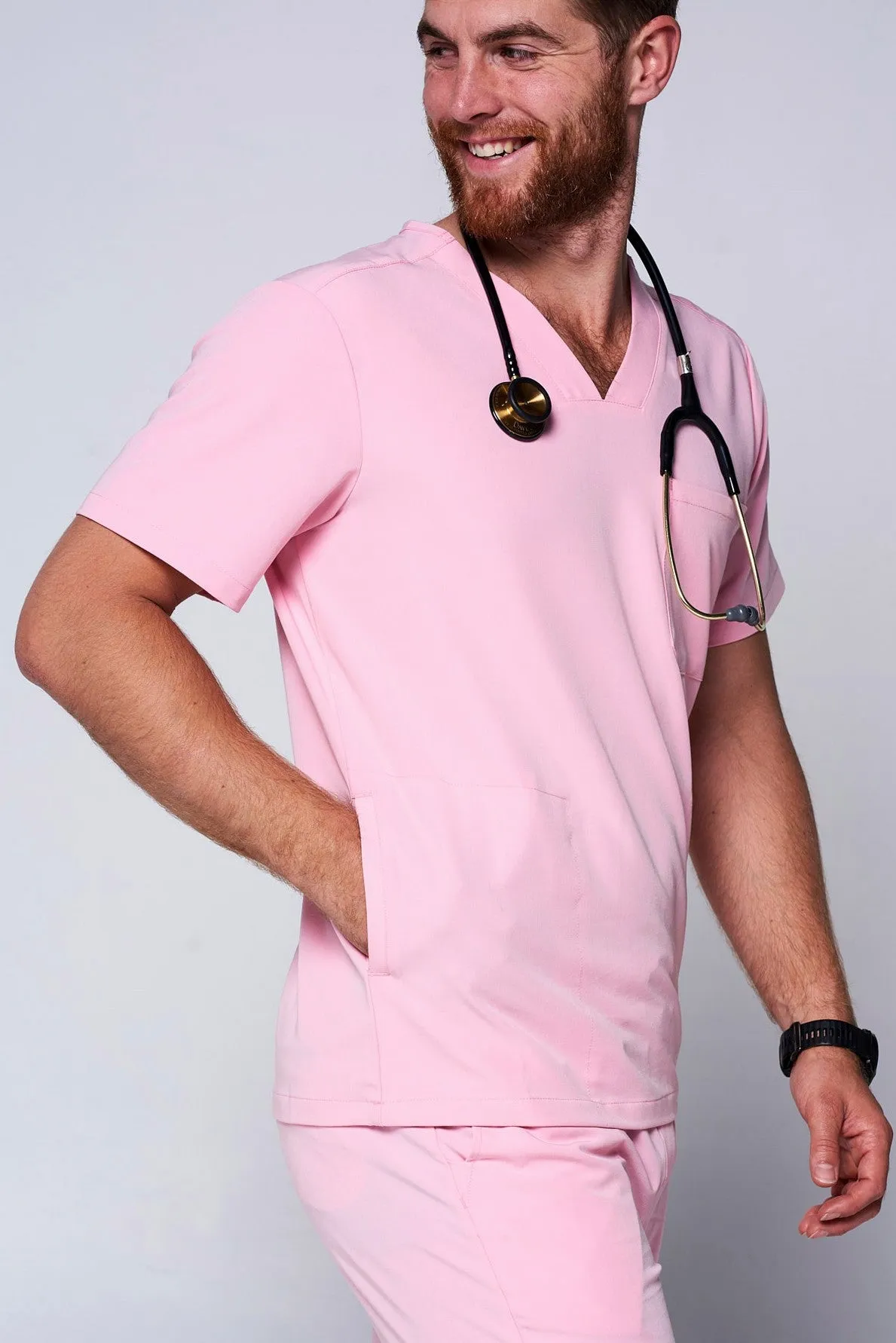 Men's 3-Pocket Scrub Top
