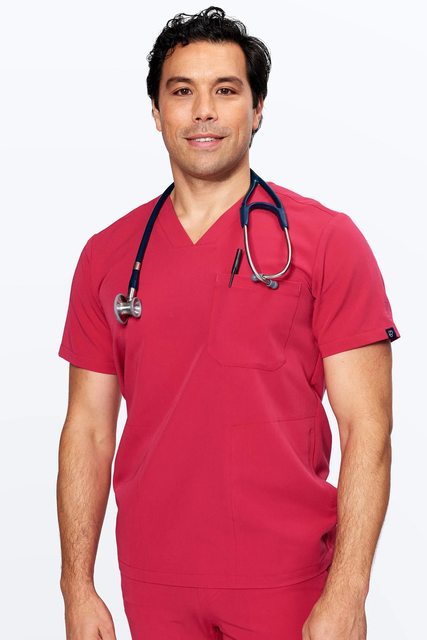 Men's 3-Pocket Scrub Top