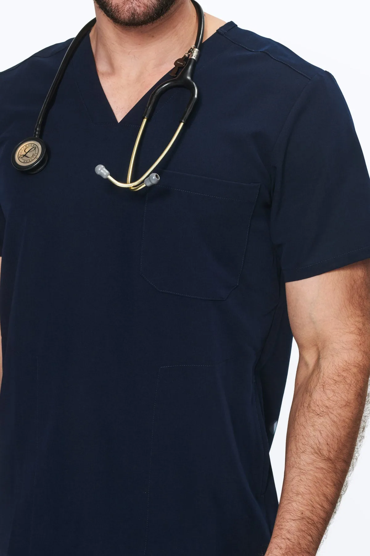 Men's 3-Pocket Scrub Top