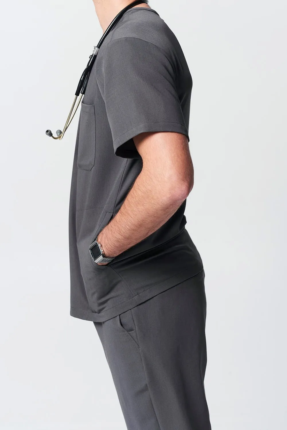 Men's 3-Pocket Scrub Top