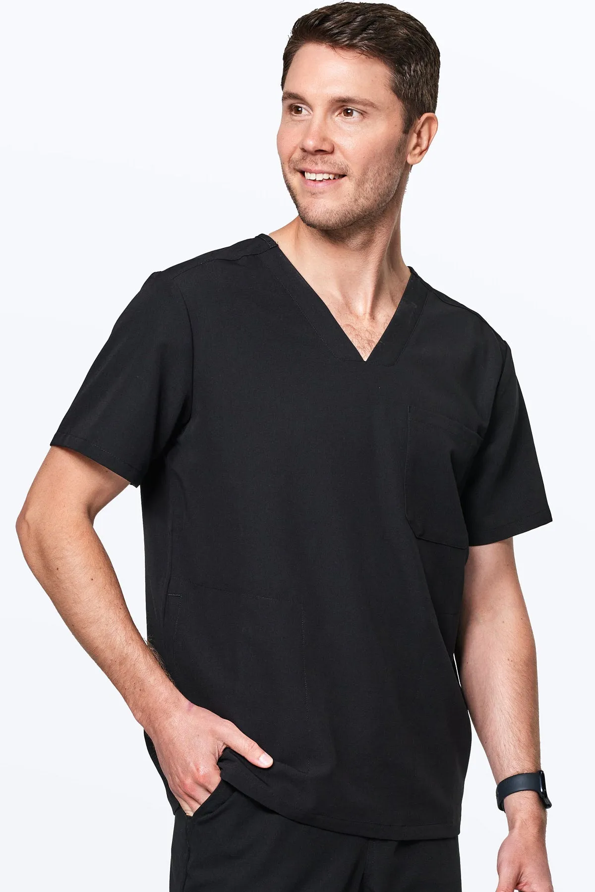Men's 3-Pocket Scrub Top
