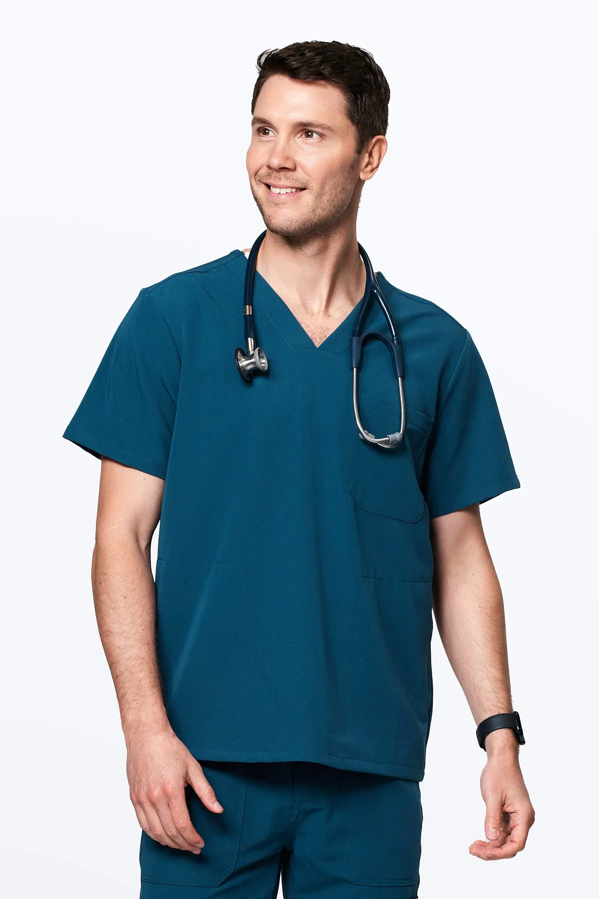 Men's 3-Pocket Scrub Top