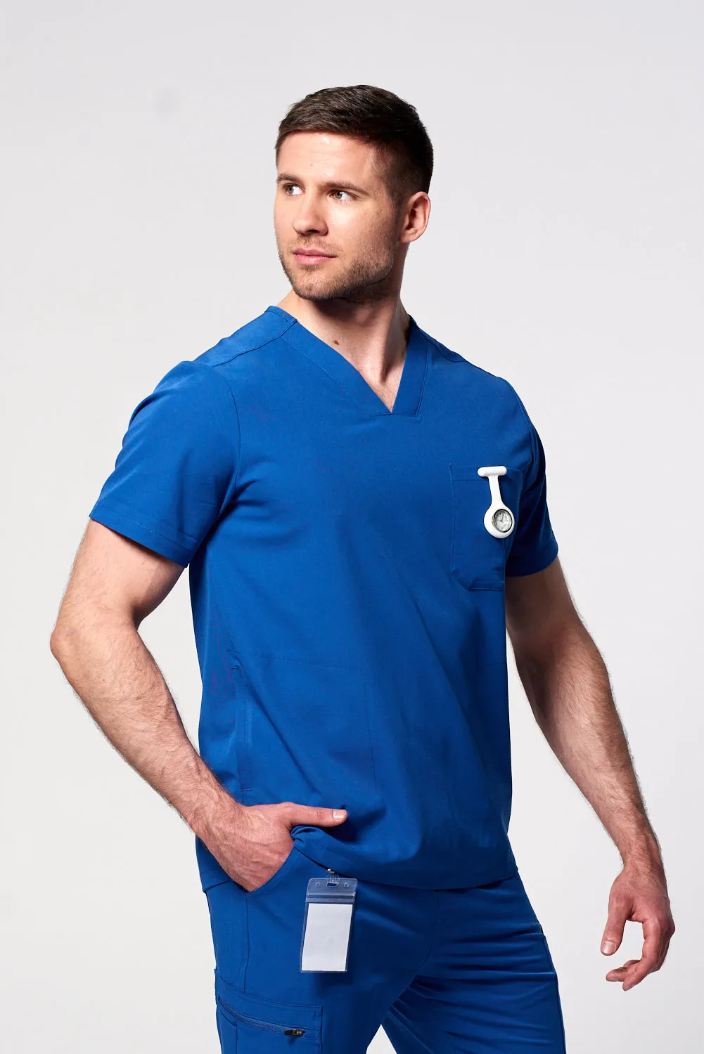 Men's 3-Pocket Scrub Top