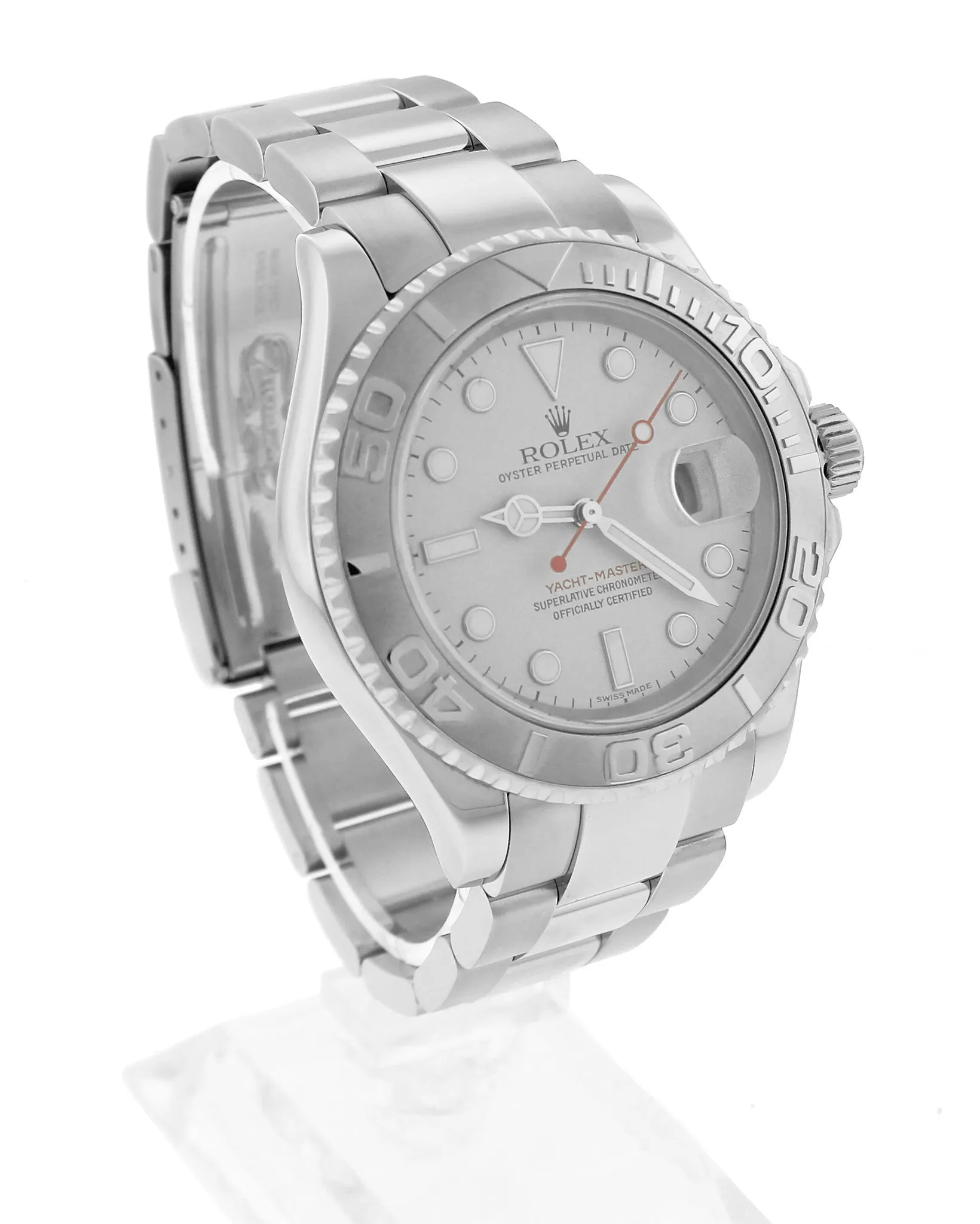 Men's Rolex Yacht-Master 16622 Stainless Steel Platinum Rolesium 40mm Date Watch