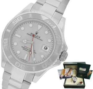 Men's Rolex Yacht-Master 16622 Stainless Steel Platinum Rolesium 40mm Date Watch