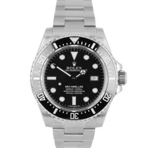 MINT 2017 Rolex Sea-Dweller 4000 SD4K 116600 Steel Black Ceramic Dive Watch