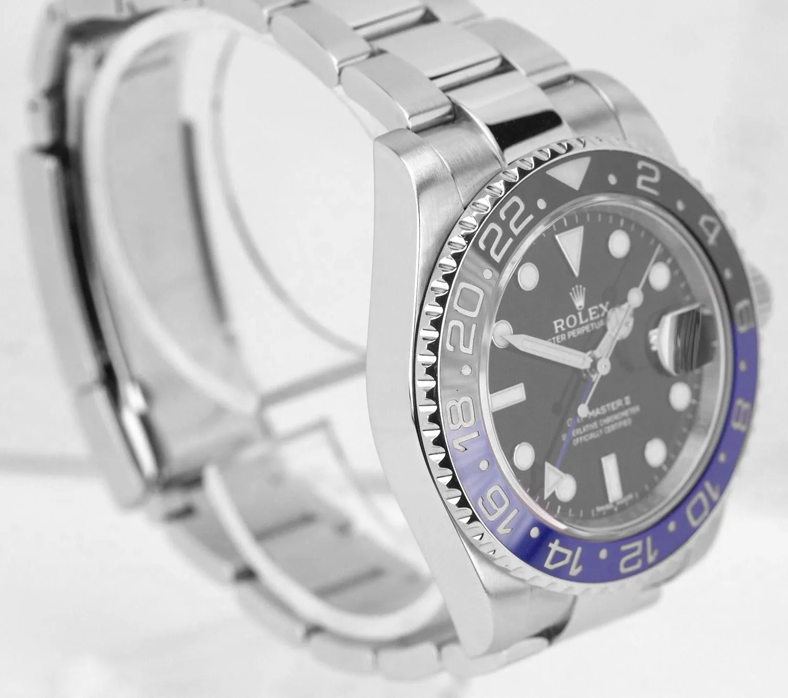 MINT 2018 Rolex GMT Master II Batman Blue Black Ceramic 116710 BLNR Date Watch