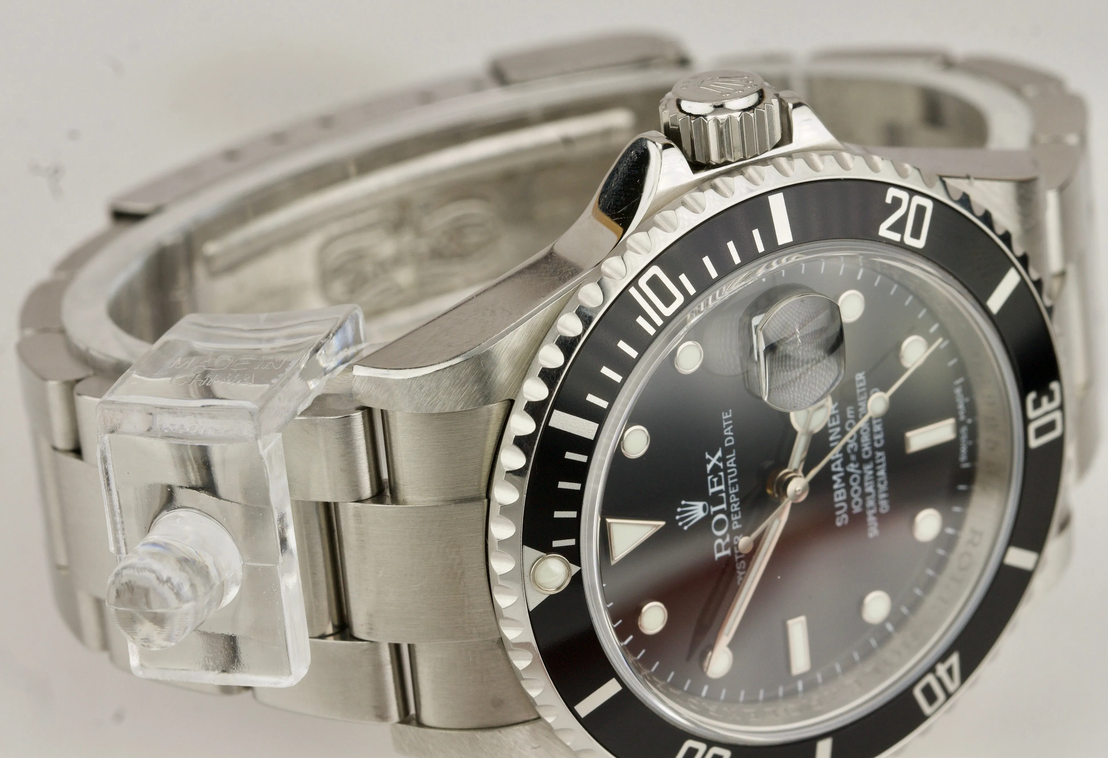 MINT REHAUT LNIB Rolex Submariner Date Steel Dive SEL Pre-Ceramic Watch 16610 T