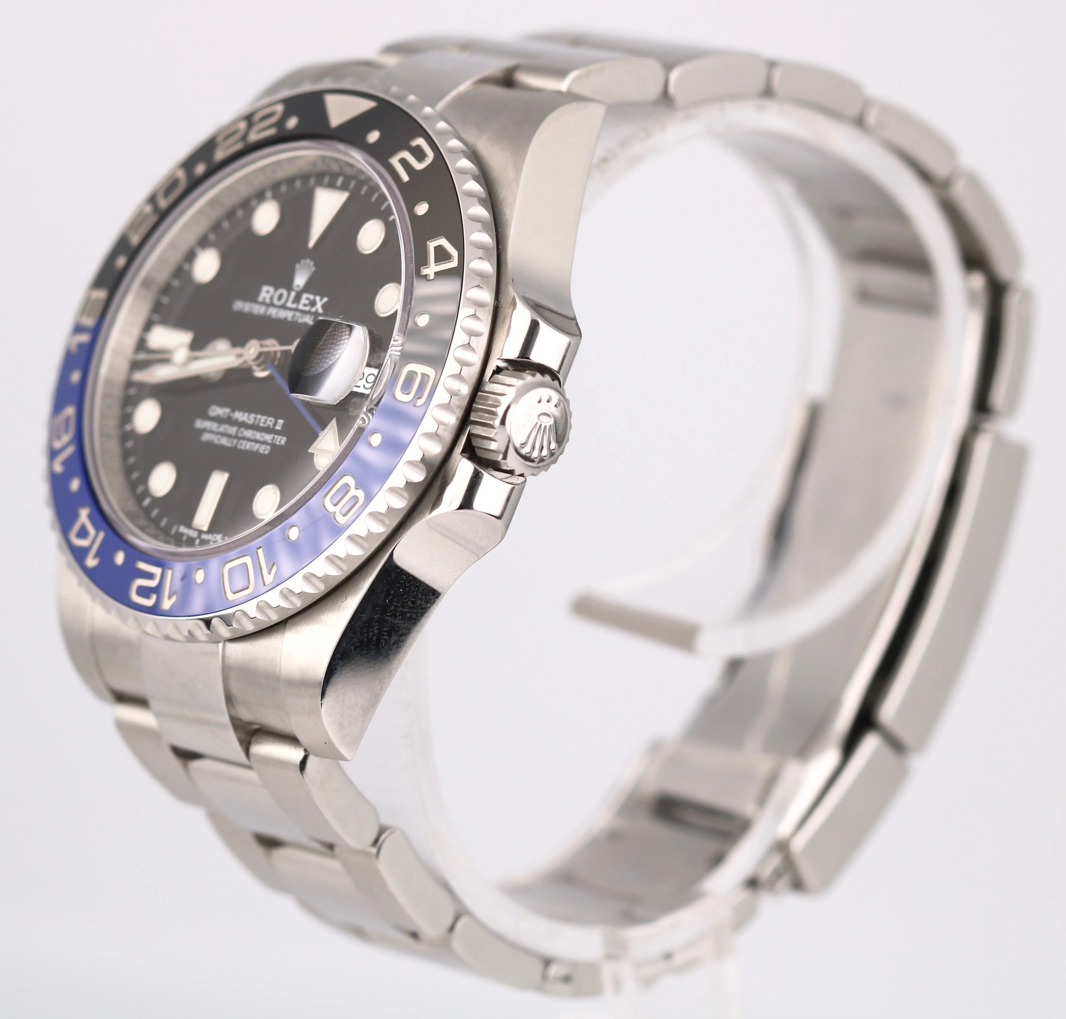 MINT Rolex GMT Master II Batman Blue Black Ceramic 116710 BLNR 40mm Watch