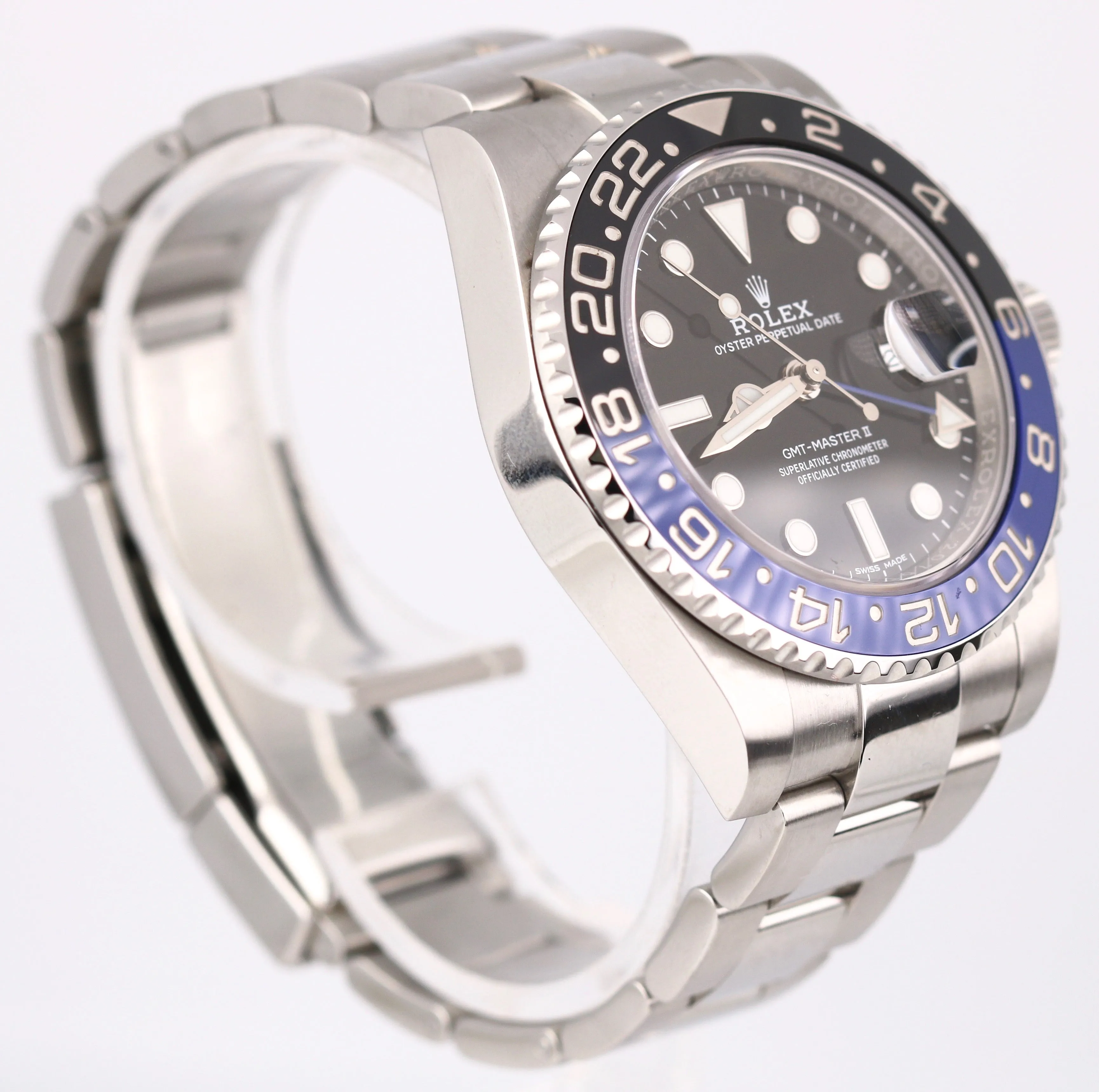MINT Rolex GMT Master II Batman Blue Black Ceramic 116710 BLNR 40mm Watch