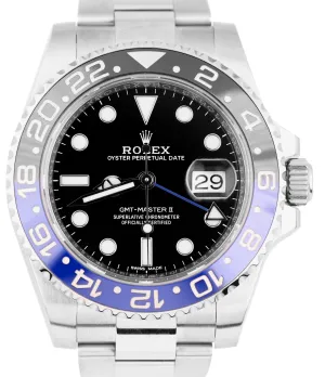 MINT Rolex GMT Master II Batman Blue Black Ceramic 116710 BLNR 40mm Watch