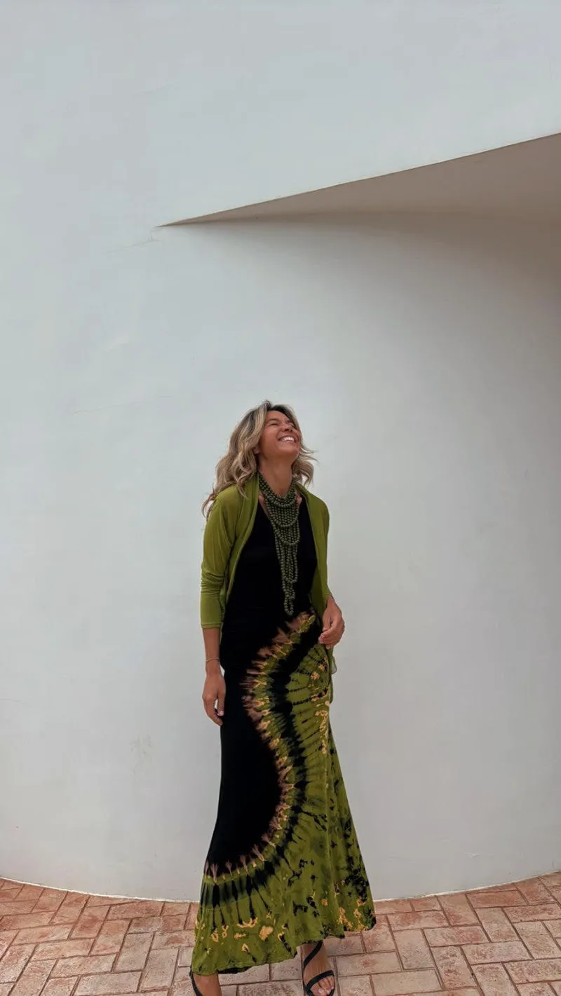 Naomi Spiral Tie-Dye Maxi Dress