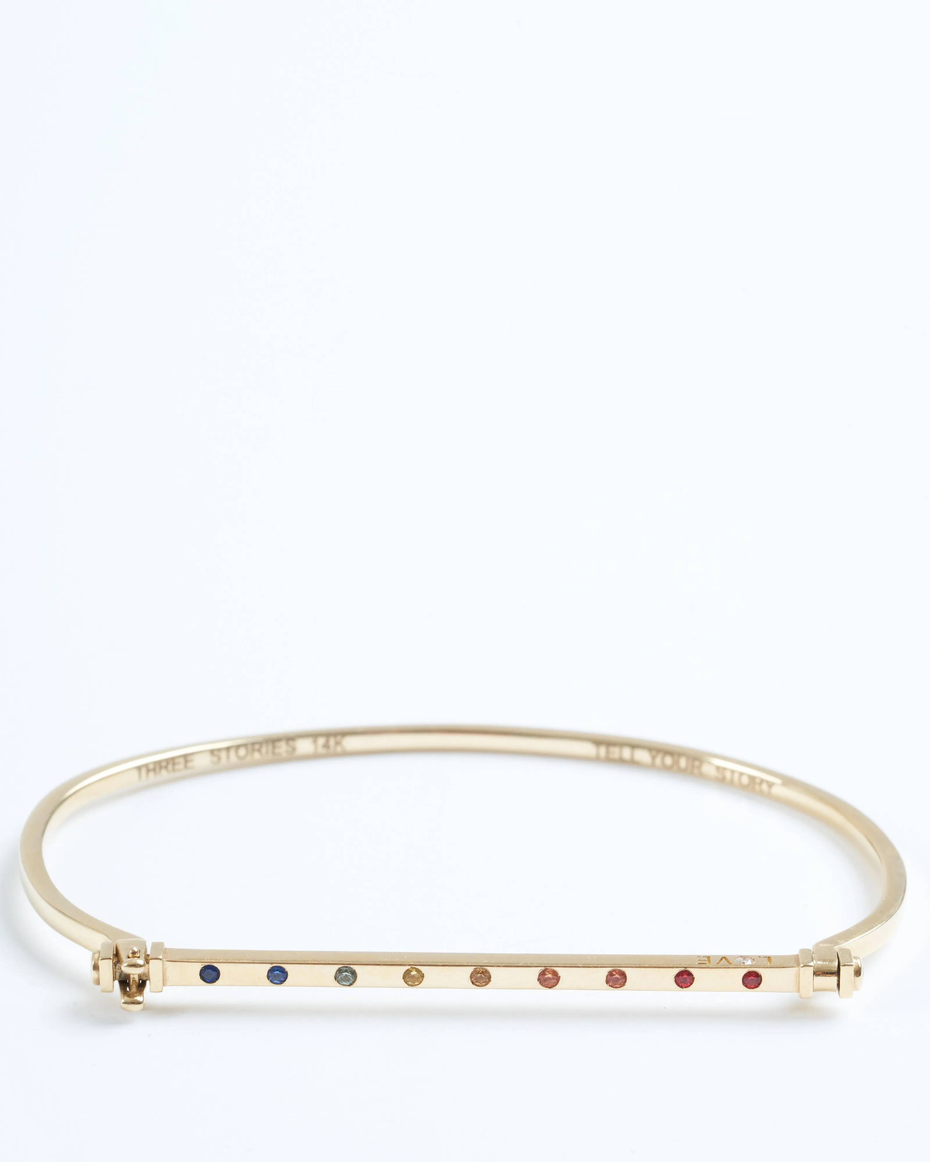 narrow love flip bangle