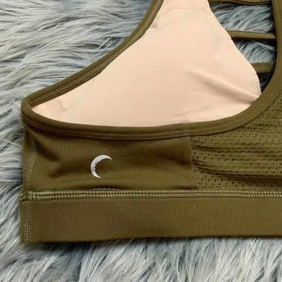 NWOT ZYIA Athletic‎ Grid Sports Bra, Olive XXXL