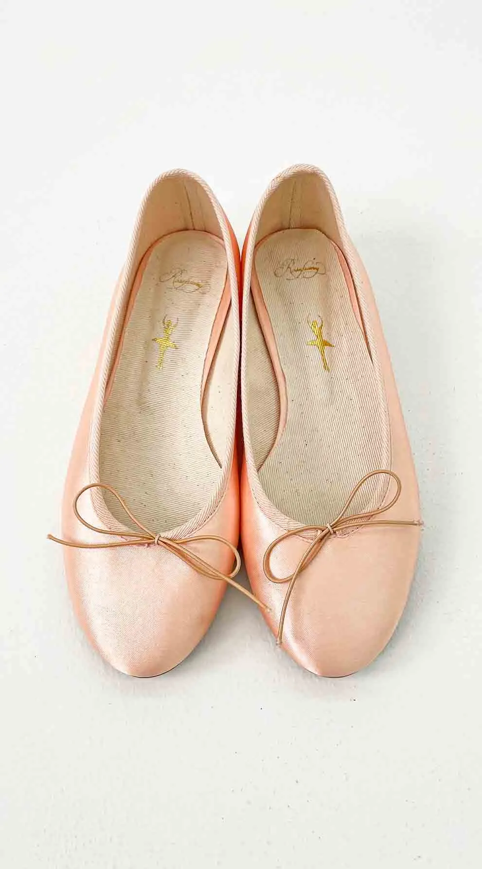 Opera Ballet Flats in ballet pink satin