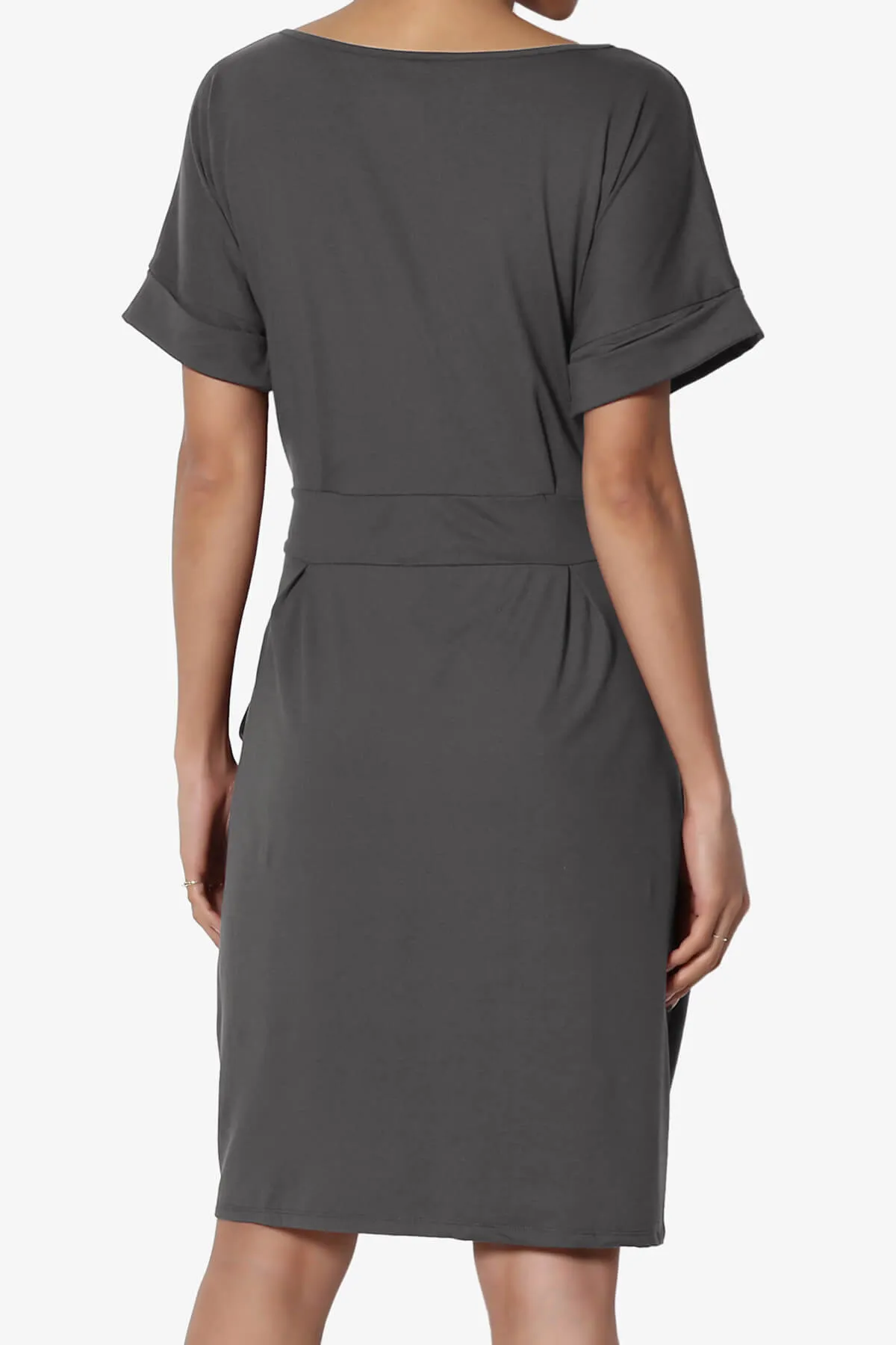 Pennie Tie Waist DTY Jersey Dress