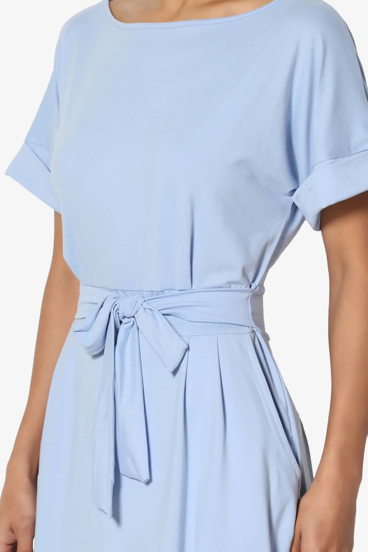 Pennie Tie Waist DTY Jersey Dress