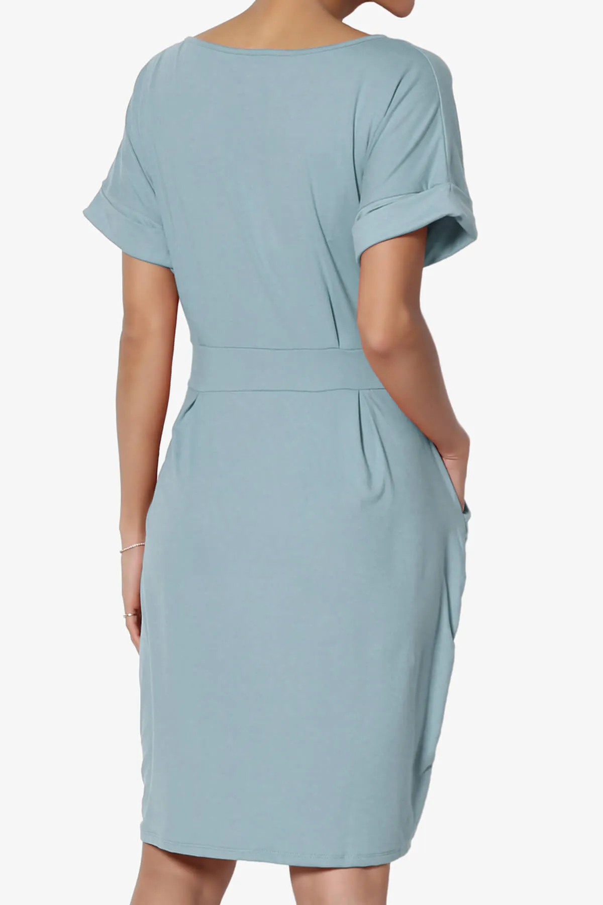 Pennie Tie Waist DTY Jersey Dress