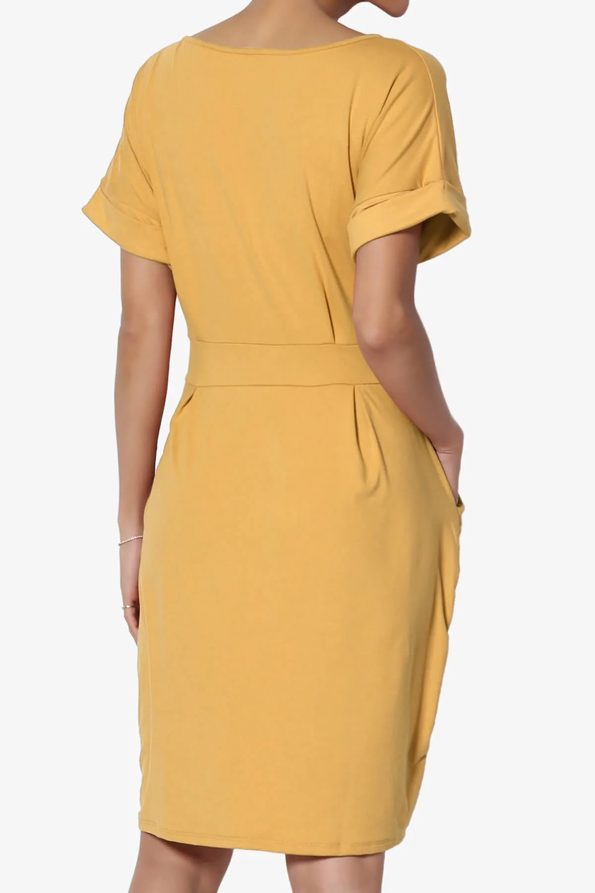 Pennie Tie Waist DTY Jersey Dress
