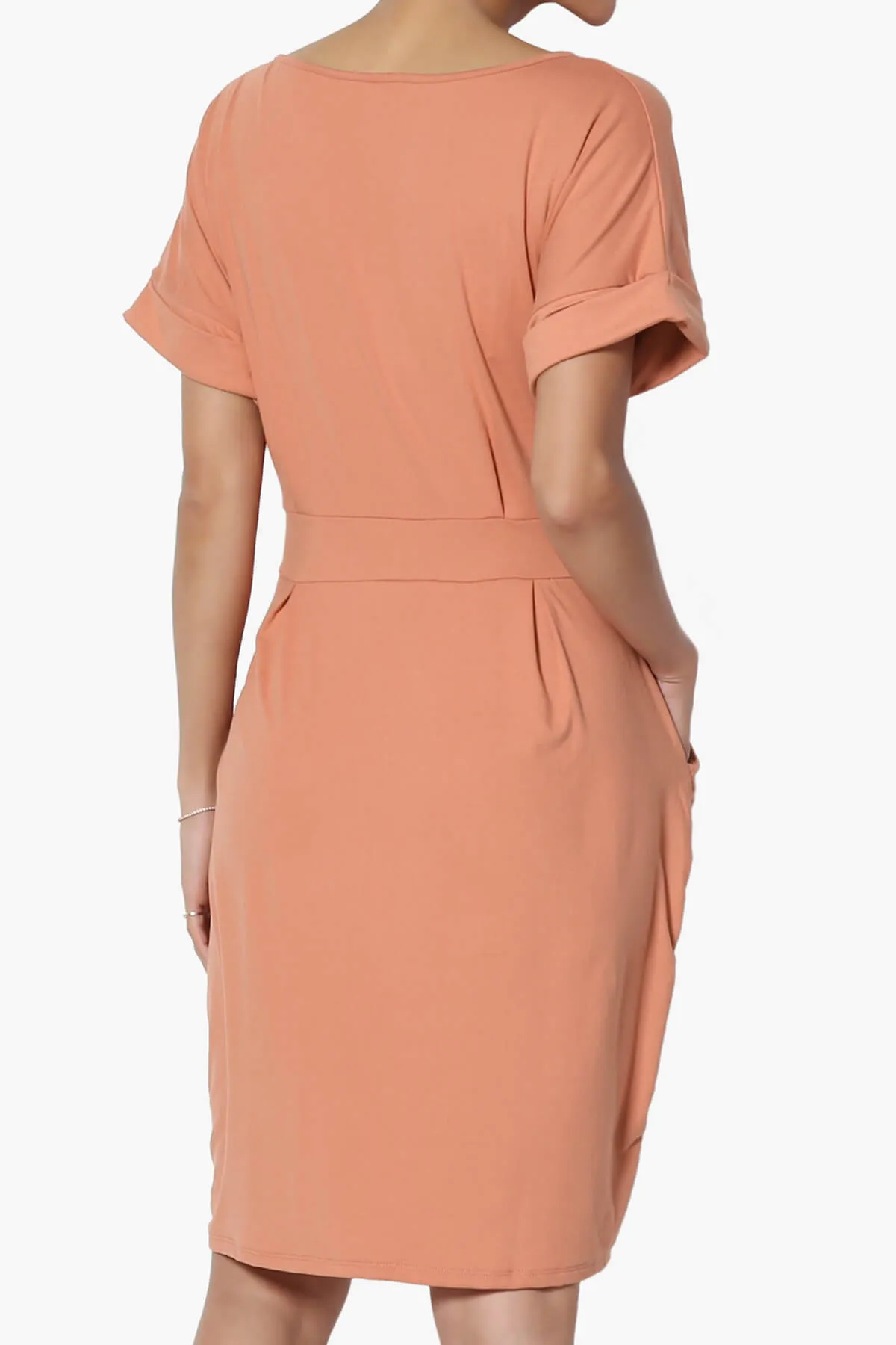 Pennie Tie Waist DTY Jersey Dress