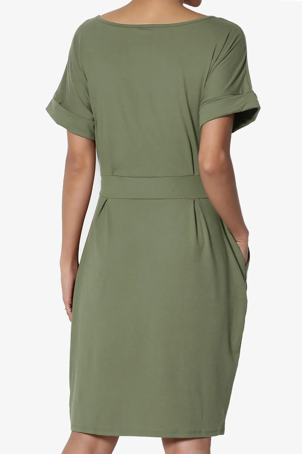 Pennie Tie Waist DTY Jersey Dress