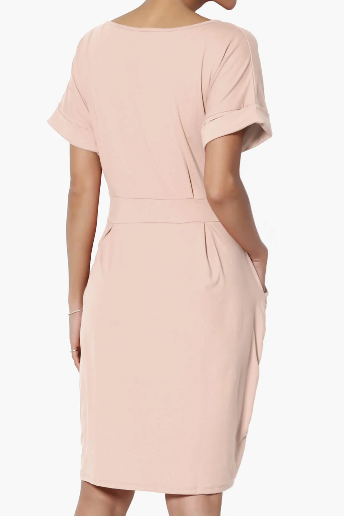 Pennie Tie Waist DTY Jersey Dress