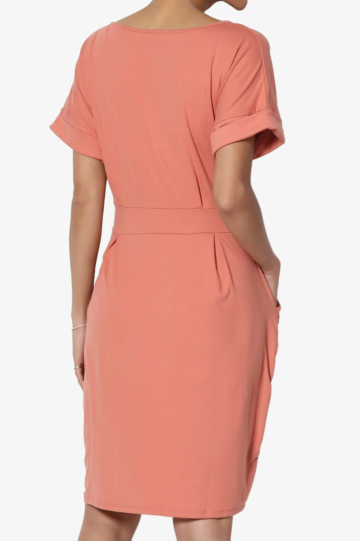 Pennie Tie Waist DTY Jersey Dress