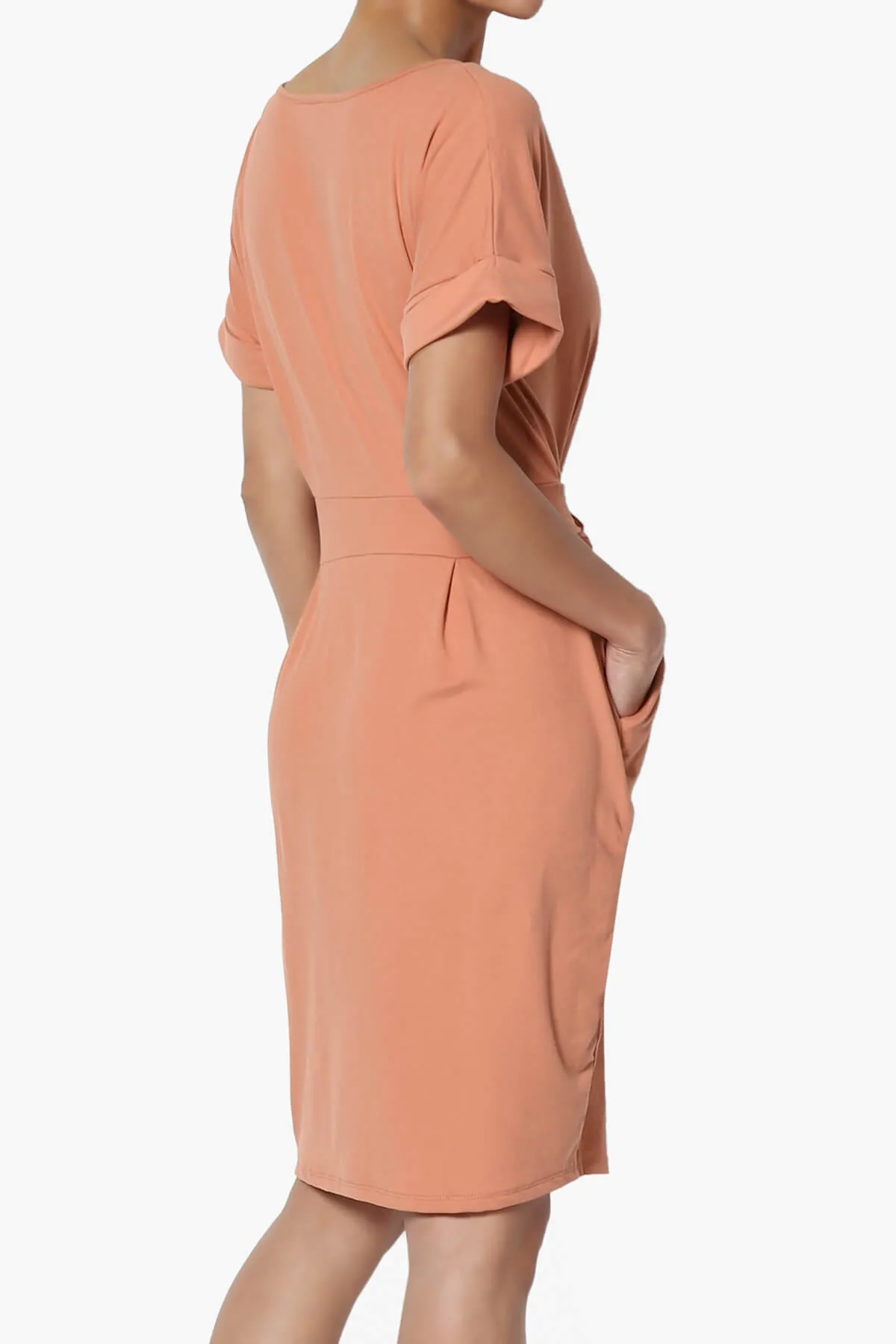 Pennie Tie Waist DTY Jersey Dress